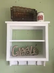 2 Shelf Cubby Towel or Coat Rack 22" Wide