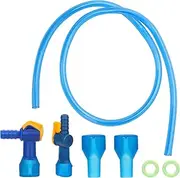 9pcs Replacement Bite Valve for Camelbak, Water Bottle Accessories Blue with Straight and Angled Hose Connectors and O-Ring Tube and Water Hose for Hydration Bladder