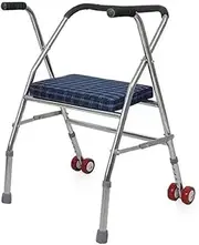 Walker Frame for Seniors, Adjustable Folding Aluminum Rollator Walker with Wheels, Rolling Walker Little Surprise
