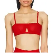 We are HAH Free People Red Mesh Wired Bra Blood Orange Fits Sizes 30-38DD