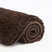 Bath Rug for Bathroom Non Slip Bathroom Mat Water Absorbent Soft Microfiber Shaggy Bathroom Rug Machine Washable Bath Mat,Brown