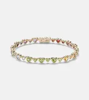 [Roxanne First] Roxanne First Heart 2 Heart 14kt gold bracelet with gemstones One Size gold