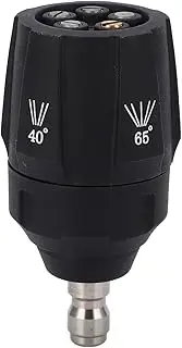 Pressure Washer Nozzle 5 in 1 Adjustable 360 Degree Multi Rotatable Spray Head Tip 1/4 Inch Quick Connector for Road Cleaning Car Wash