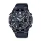 【CASIO EDIFICE】十年電力雙顯示系列賽車鋼帶運動腕錶-武士黑/EFV-C110DC-1A/台灣總代理公司貨享