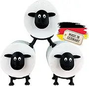 Naturalspring® Dori - Sheep Toilet Paper Holder | Toilet Paper Decorative Black | for 42 and 44 mm Rolls | Toilet Roll Holder Toilet | Replacement Roll Holder (3X - Stackable (Black))