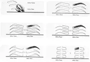 BCOATH 1 Set Eyebrow Shaping Template Women Kit for Eyebrows Makeup Dark Stencils Brow Stencil Brow Shaping Stencil Drawing Tool Eyebrow Guide Template Eyebrow Positioning Tool Paper
