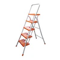 在飛比找特力屋線上購物優惠-[特價]【U-Cart 優卡得】鐵製五階防滑踏板階梯椅陽光橘