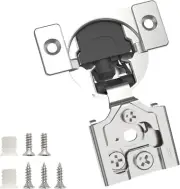 20pcs 5/8" Overlay Soft Close Concealed Cabinet Hinges Self Closing Satin Nickel