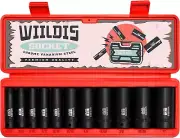 11 Pieces 3/8-Inch Drive Deep Impact Socket Set, 5/16 to 1 Inch, CR-V, SAE, 6 Po