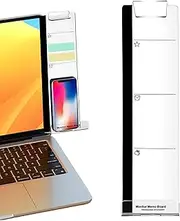 Monitor Memo Board | Monitor Memo Board Side Mount Note Holder - Clear Acrylic Message Organizer Side Mount Desk Accessories for Laptop Office Meeting