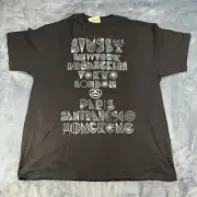 Stussy World Tour Tee Mens XL Black Short Sleeve