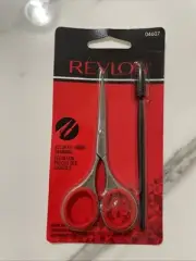 Revlon Stainless Steel Brow Trim Set Brush & Scissors Beard Mustache 04607