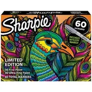 Sharpie Fine Permanent Markers Assorted 60 Pack