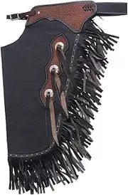 [Tough 1] Tough-1 Leather Basket Tooled Cowboy Chinks Medium