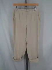 Pure Jill Linen Crop Pants Size Small Petite SP New
