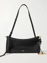 [Alaïa] Alaïa - Click E/w Small Textured-nubuck Shoulder Bag - Black - One size One size Black