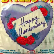 "Happy Anniversary" Large Heart Shaped Mylar Balloon Party