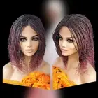 RED WIG Handmade Braided Lace Wigs, Bob cut, short Micro millions braids. NWT