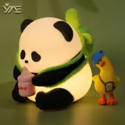 RGB Panda LED Night Light Cute USB Rechargeable Silicone Touch Sensor 7 Colors C