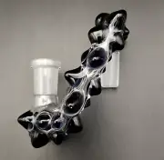 14mm Dark Amethyst Purple Glass Drop Down Attachment Adapter