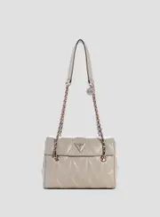 GUESS Women's White Eda Shoulder Bag