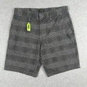 Brixton NWT Choice Men's Chino Shorts Size 30 Grey Plaid Surf Skate Wear RRP $79