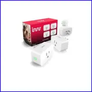 Zigbee Smart Plug 4-Pack - Energy Monitoring, Voice Control & Overload Protec...