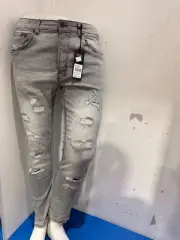Thread theory grey Rip & Repair Skinny Fit Jeans