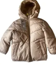 swiss tech Puffer jacket kids boys 3T Brown Acorn