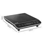 Baridi Induction Hob Single Zone 13A Plug 10 Settings 200W-2000W Black DH145