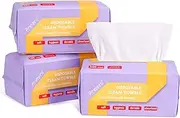 Primpro 300 Count Disposable Face Towels for Bathroom Hand Washcloth Lint-Free Dry Wipes Biodegradable Facial Cleansing Towelettes Ultra Soft Makeup Remover Towels (100 Count 3 Pack)