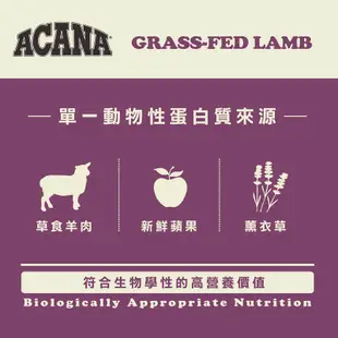 ★Petshop寵物網★Acana 羊肉+蘋果低敏無穀狗飼料 2KG/6KG