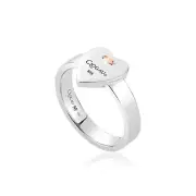 Clogau Welsh Silver & 9ct Rose Gold Tree of Life Insignia Heart Ring Size K New