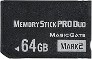 High Speed 64GB Memory Card Pro Duo (Mark2) PSP Memory Card Compatible with Sony PSP1000 2000 3000 Camera Memory Card