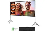 VEVOR Projector Screen with Stand 120 inch 16:9 4K 1080 HD Movie Screen Tripods