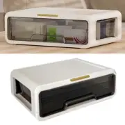 US (1 Layer)Desk Organizer With Drawer Plastic Desk Storage Box Desktop Organiza
