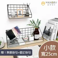 在飛比找momo購物網優惠-【MAMORU】歐式鄉村風實木壁掛置物架-小款(贈掛勾組/壁