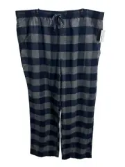 Sonoma Blue & Gray Checkered Pajama Pants XXLT Oeko-Tex Cotton Blend Loungewear