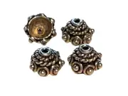 Sterling Silver Bali Bead Caps 7mm Qty:6