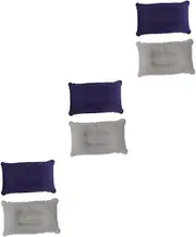 6 Pcs Ultralight Neck Pillows PVC Flocking Inflatable Pillows Out Door Pillows Airplane Pillows Camping Pillows Portable Inflation Cushion Outdoor Pillows