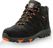 [SL-Saint] Waterproof Work Boots For Men,Composite Toe Comfortable Insulated Hiking footwear, NEW UPGRADE,Full Grain Leather Industrial and Construction Lightweight safety shoes 6 Inch