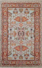 Handmade Oushak Indian Accent Rug Wool Carpet 4' 11'' X 3' 0''
