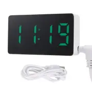 Desk Alarm Clock Digital LED Temperature USB Bedside Table Travel Clocks8248