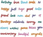 ORIGACH 28 Pieces Sentiments Words Cutting Dies, Shadow Words Die Cuts Metal Cut Stencils Embossing Template for Card Making DIY Craft Scrapbooking Album Decor