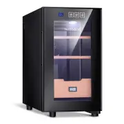 NEEDONE 23L Cooler Humidor Electronic Cooler Humidor with Heating (150 Capacity) with Spanish Cedar Wood Shelves & Drawe