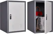 KAER Metal Locker Storage Cabinet with 1 Door, 19.6" H Organizer for School, Off