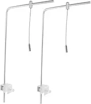 Sosoport Aquarium Light Bracket Holder 2pcs Aluminum Alloy Stand for Fish Tank Lighting DIY Height Adjustment