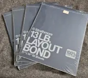 Strathmore 13 LB Layout Bond 11"x 14" 100% Cotton Rare USA Made 510-906 4 Pads