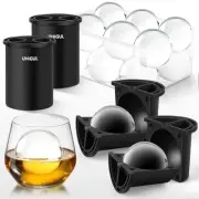 Clear Ice Cube Maker, 2.5" Stainless Steel Crystal Clear Ice Ball Maker, Non-...