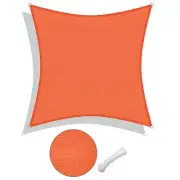 12x12FT 97% UV Block Square Sun Shade Sail Canopy Outdoor Pool Bright Orange